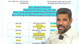 BTECH LATERAL ENTRY AFTER DIPLOMA GCC TEST SERIES LEET 2024 REVISED SCHEDULE CUET/IPU/DTU/ALL LEET