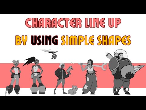 Using Simple Shapes 🔼 ⏺️ ⏹️ to Create a Full Character Line Up!
