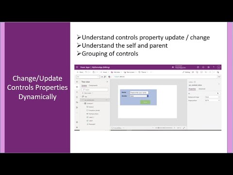 Dynamically Change/Update Controls Properties in Canvas App PowerApps