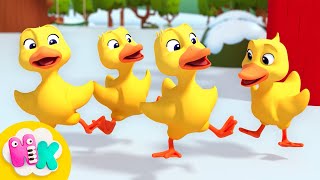 Five Little Ducks 🐥 Animal Songs for Kids | HeyKids Nursery Rhymes