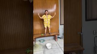 SUPER HIGH JUMP into Worlds Largest Toilet Black Pool in Slow Motion BIG SPLASH #shorts #comedy #fyp
