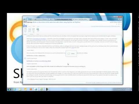 Collaborate on documents in groups using SkyDrive