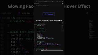 🔥 Create Stunning Facebook Hover Button | Glowing Button Animation | HTML CSS | #html #css #htmlcss