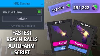 [BEST] 🏖️FASTEST BEACH BALLS AUTOFARM SCRIPT🏖️ | MM2 SUMMER UPDATE
