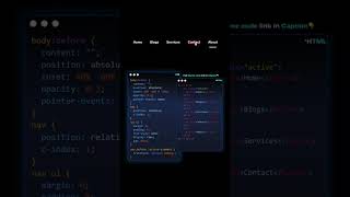 CSS Modern Navbar Using Animated. #programming #developer #dontgiveup #frontend #css #html #web