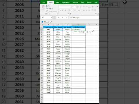 learn to apply concatenate #exceltips #excelforbeginners #excelbasics #excel #concatenate #concat