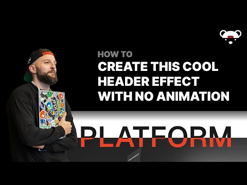 Create this cool header with effect using CSS layout and stacking context #css