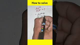 How to solve this exponent math