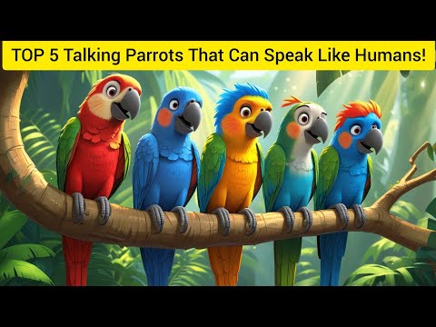 "Top 5 Talking Parrots That Can Speak Like Humans!Fun & Educational Story for Kids”