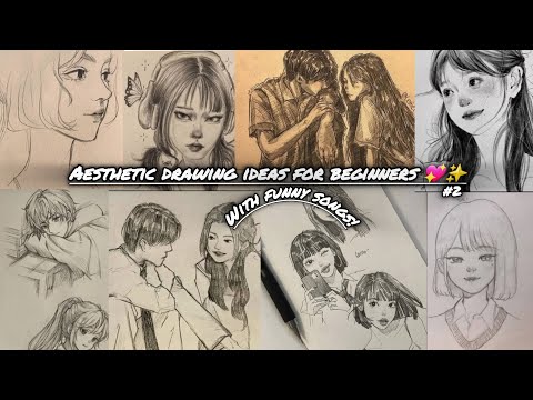 Aesthetic drawing ideas for beginners ||💖✨️ with funny songs #video #fyp #vairal #subme #likeforlike