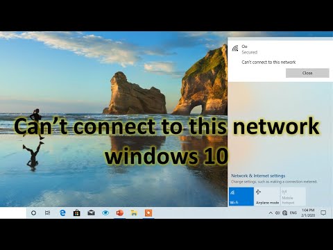 can't connect  to this network in windows 10 | how to fix can't connect to this network problem