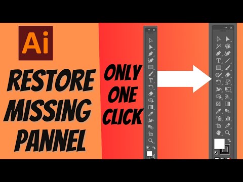 how to restore missing panel in adobe illustrator | setting up illustrator workspace