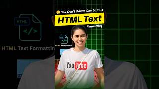 😲 Surprising HTML Text Formatting Tricks | Beginner’s Guide 🚀 #shorts