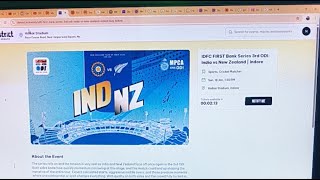 Indore IND vs NZ 3rd ODI TICKET LIVE 🔴BOOK NOW. DISTRICT APP