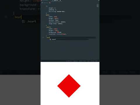 how to draw heart using #css and #html #shorts