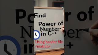 Find Power of Number (Using math.h) Header File in C++ |#powerofnumberincpp #shorts #usingheaderfile