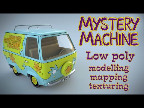 Mistery Machine 3D - 3ds max -  Low Poly Modeling - Mapping - Texturing