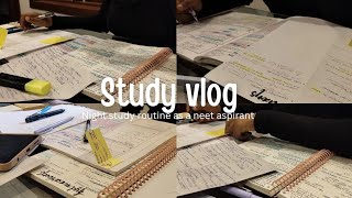 STUDY VLOG📒| night study routine,note taking,mind map,que practise~