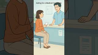 Asking for a Medical Certificate at the Clinic – Simple English for Daily Life #englishconversation