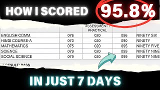 I SCORED 95.8% IN 7 DAYS !! From AVERAGE to TOPPER || best study hacks ||