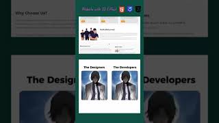 Website with 3D Effect using HTML CSS & Javascript #htmlcss #javascript #website #webdevelopmen