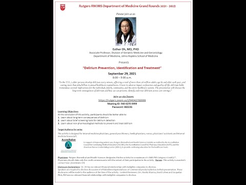 Delirium Prevention, Identification and Treatment