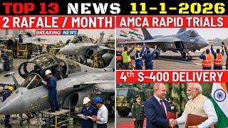 Indian Defence Updates : 2 Rafale Per Month,4th S-400 Delivery,AMCA Rapid Trials,New Drone Hunter