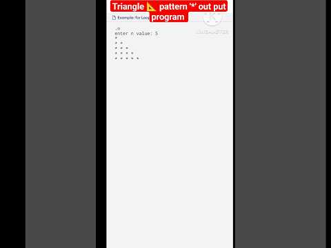 #14 c program triangle pattern #coding #clanguage #job #interviewquestions #cprogramming #coder