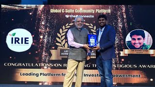 India Retail Investors Expo (IRIE) - Leading Platform for Retail Investor Empowerment Award