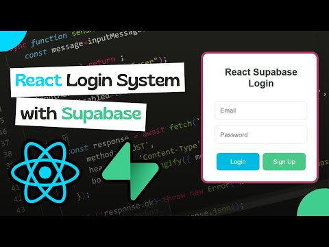 Supabase React Login System | Supabase Authentication in ReactJs | React Login System