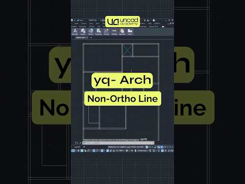 YQArch Autocad plugin how to fix non-ortho lines in autocad #autocadtutorial #autocad #architecture