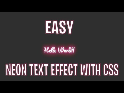 How to create a Neon text effect with CSS (EASY) || CSS tips and tricks
