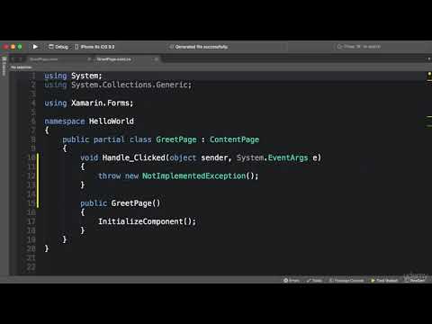 006 Your First Xamarin Forms App - Xamarin Forms Course