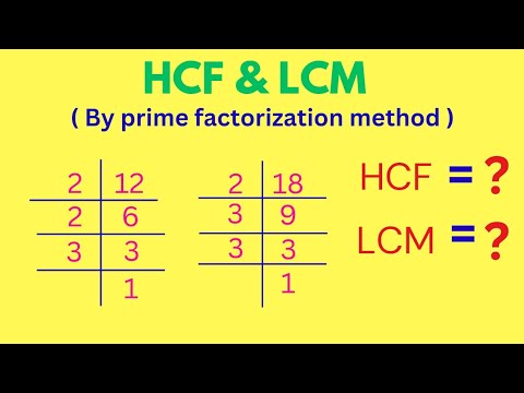 HCF & LCM ( By prime factorization method )