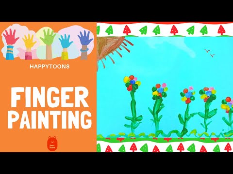 Finger Painting | Kids Activity at Home | HappyToons