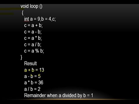 22 Introduction to Arithmetic and Logical Operators in Arduino IoT Programming