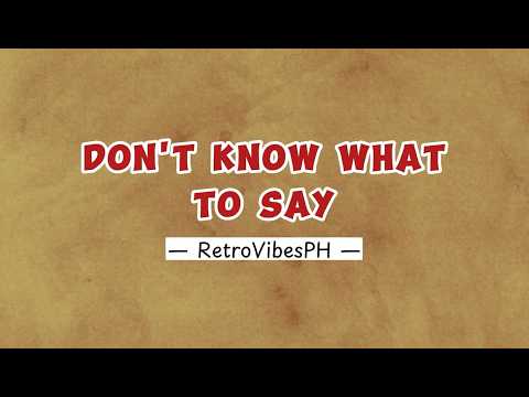 Ric Segreto - Don't know what to say (Soul/Pop Cover) w/ lyrics