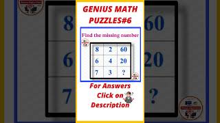 🔥 Genius Math Puzzle | Can You Find the Missing Number? | Puzzle #6 🧩