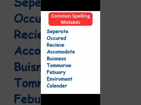 Common Spelling Mistakes  #logifunda