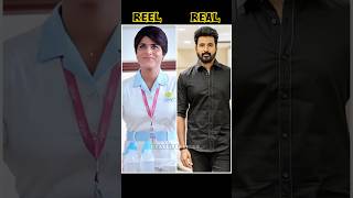 Tamil actor reel Vs real // tamil actor in lady getup // #sivakarthikeyan #reels #vs #real #shorts