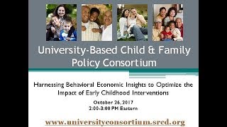 CFP Consortium Webinar: Behavioral Economic Insights in Early Childhood Interventions