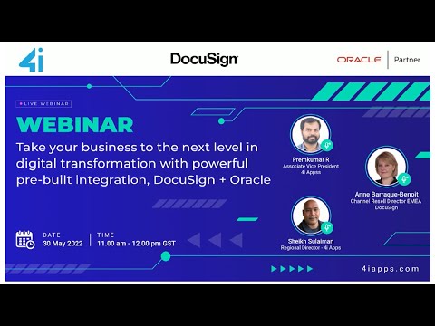 Oracle + DocuSign, the new prebuilt integration powerhouse - Exclusive Webinar