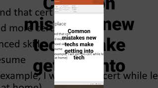 IT:Common Mistakes New Techs (Going All Over The Place)