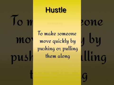 Word of the day || Hustle #englishlearning #englishgrammar #englishspeaking #englishvocabulary
