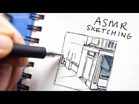 [ASMR] Urban Sketch | Drawing Tutorial