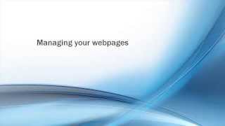 Webpage management