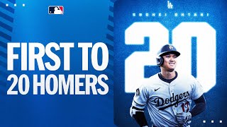 Shohei Ohtani is the first player to hit 20 home runs in 2025!