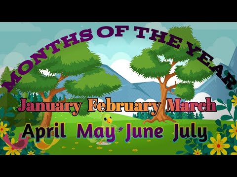 12 months of the year I month of year in English I month of year name I