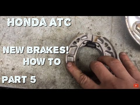 How to change honda atc front brakes, front bearings, Project part 5