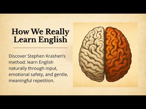 How We Really Learn English After 60 🧠 | Stephen Krashen’s Method 🔥 | English Listening Practice ✅